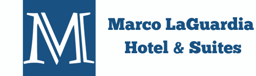a blue and white sign with text